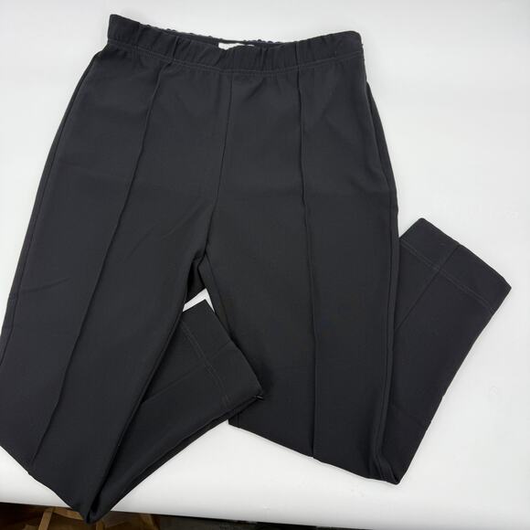 Anthropologie Pants - ANTHROPOLGIE Women Ankle Zip Comfort Career Pants Size L Black High Rise Stretch